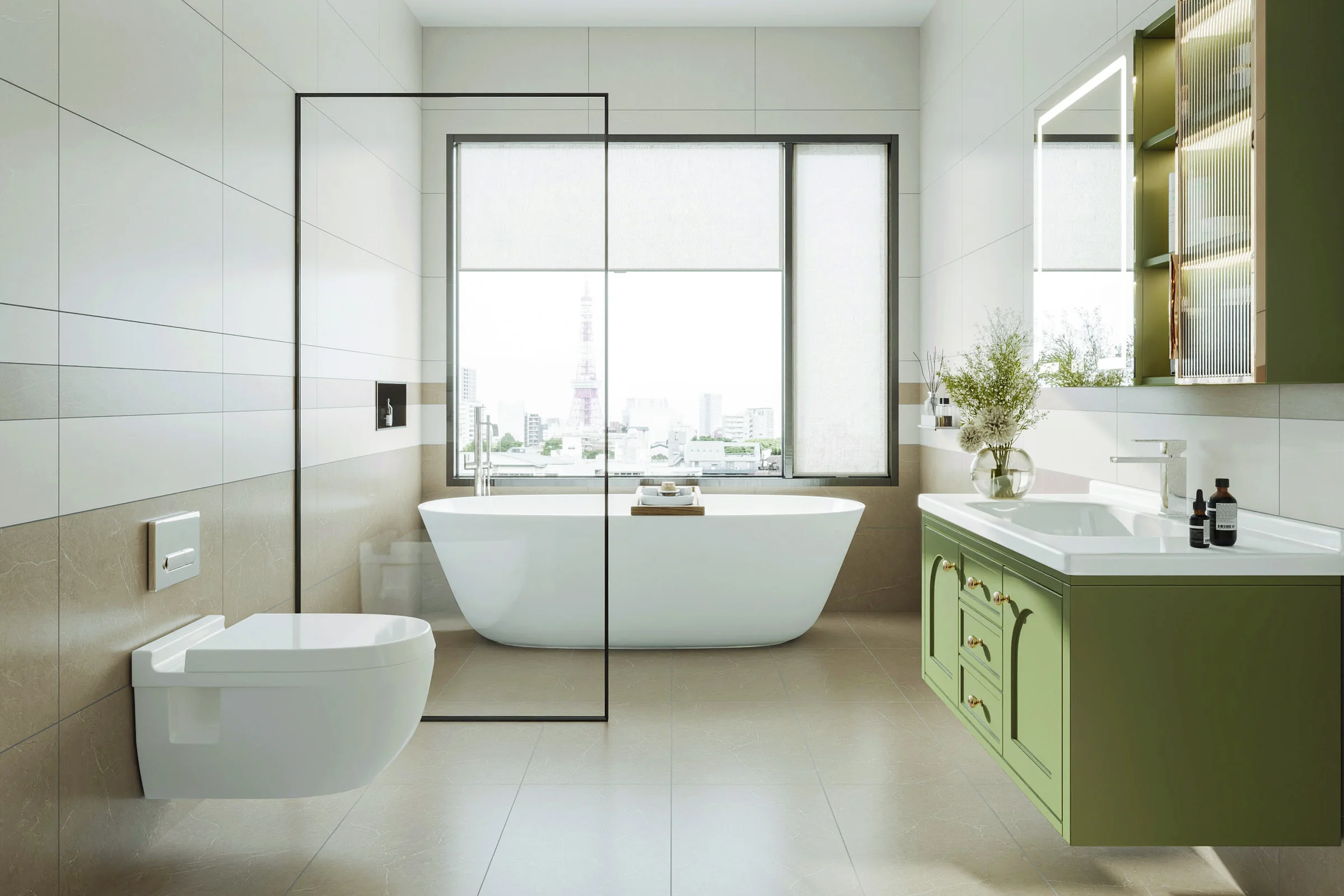 Bộ tủ chậu lavabo Seashell — Tepe