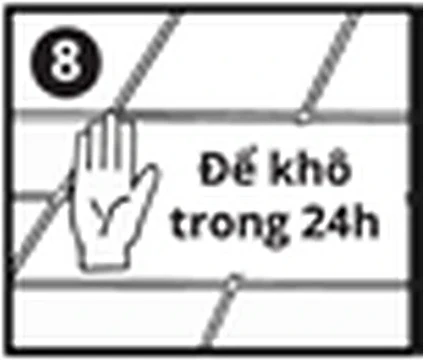 Bước 8: Để khô trong 24 giờ trước khi đưa vào sử dụng
