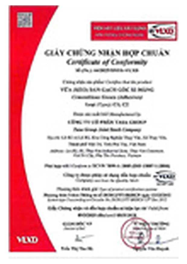 Giấy chứng nhận hợp chuẩn keo dán gạch