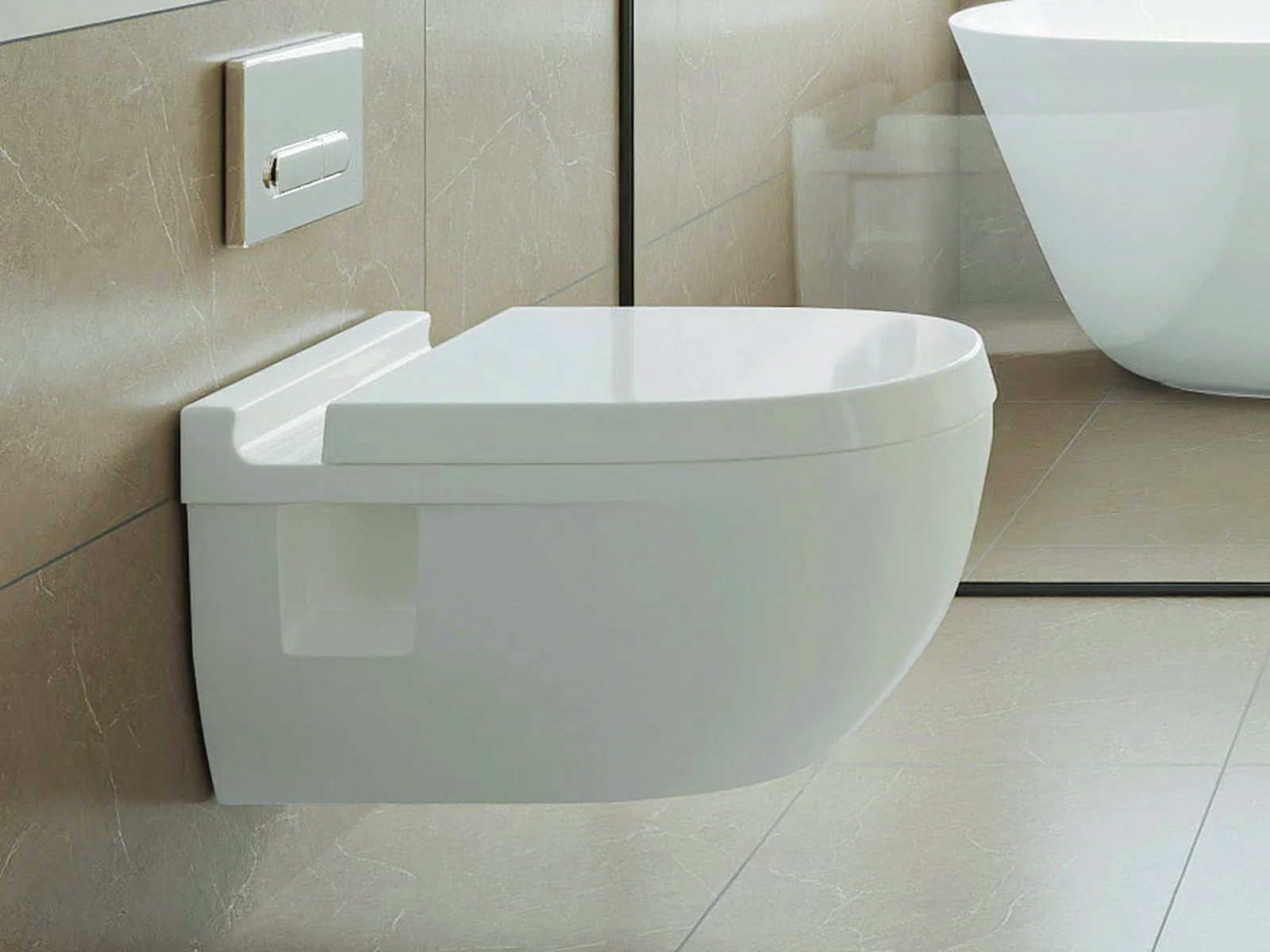 Toilet treo tường Tepe PTH524PA0 — góc nghiêng