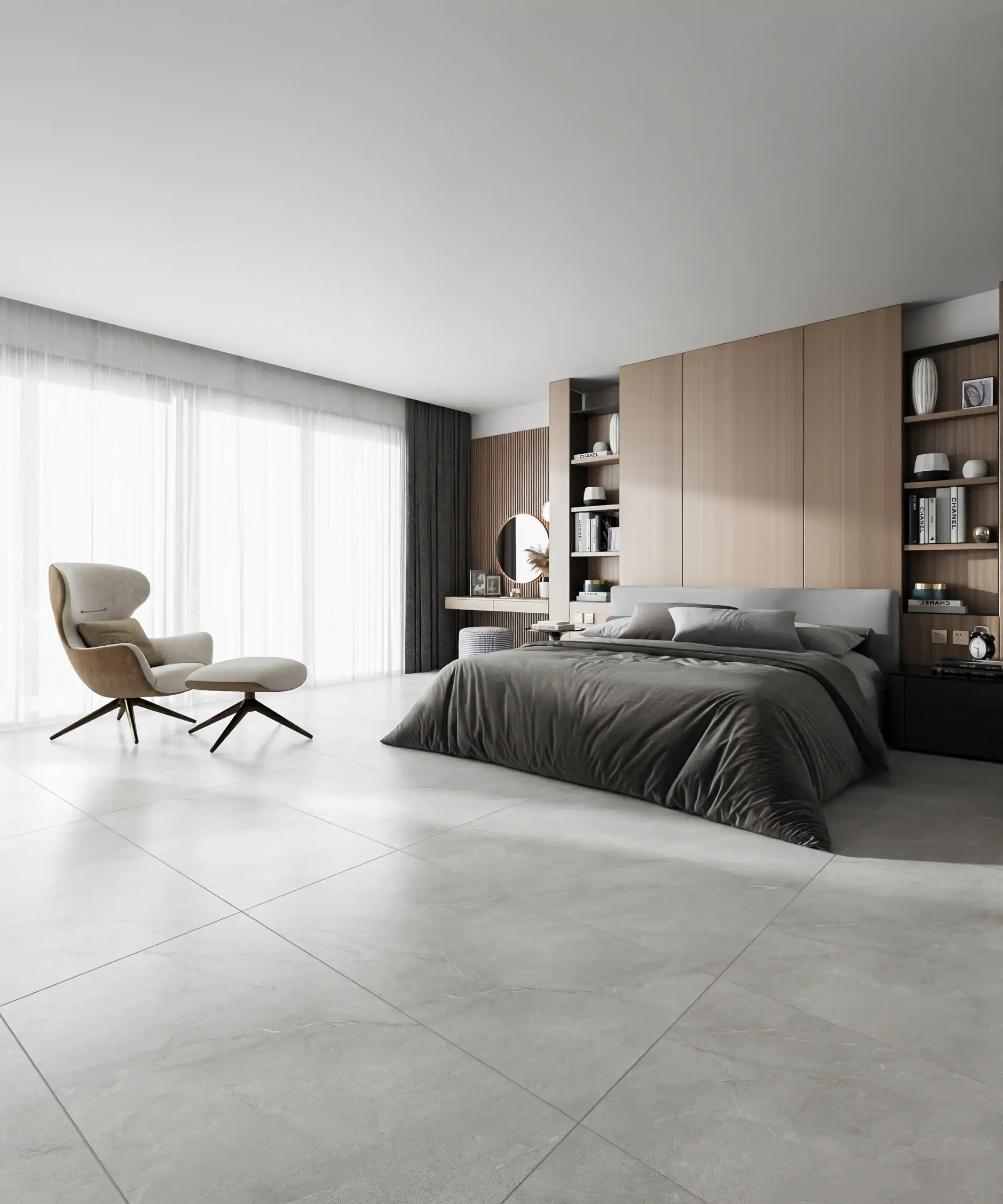 Hành lang lát gạch Travertine 9761 khổ 900×1800mm