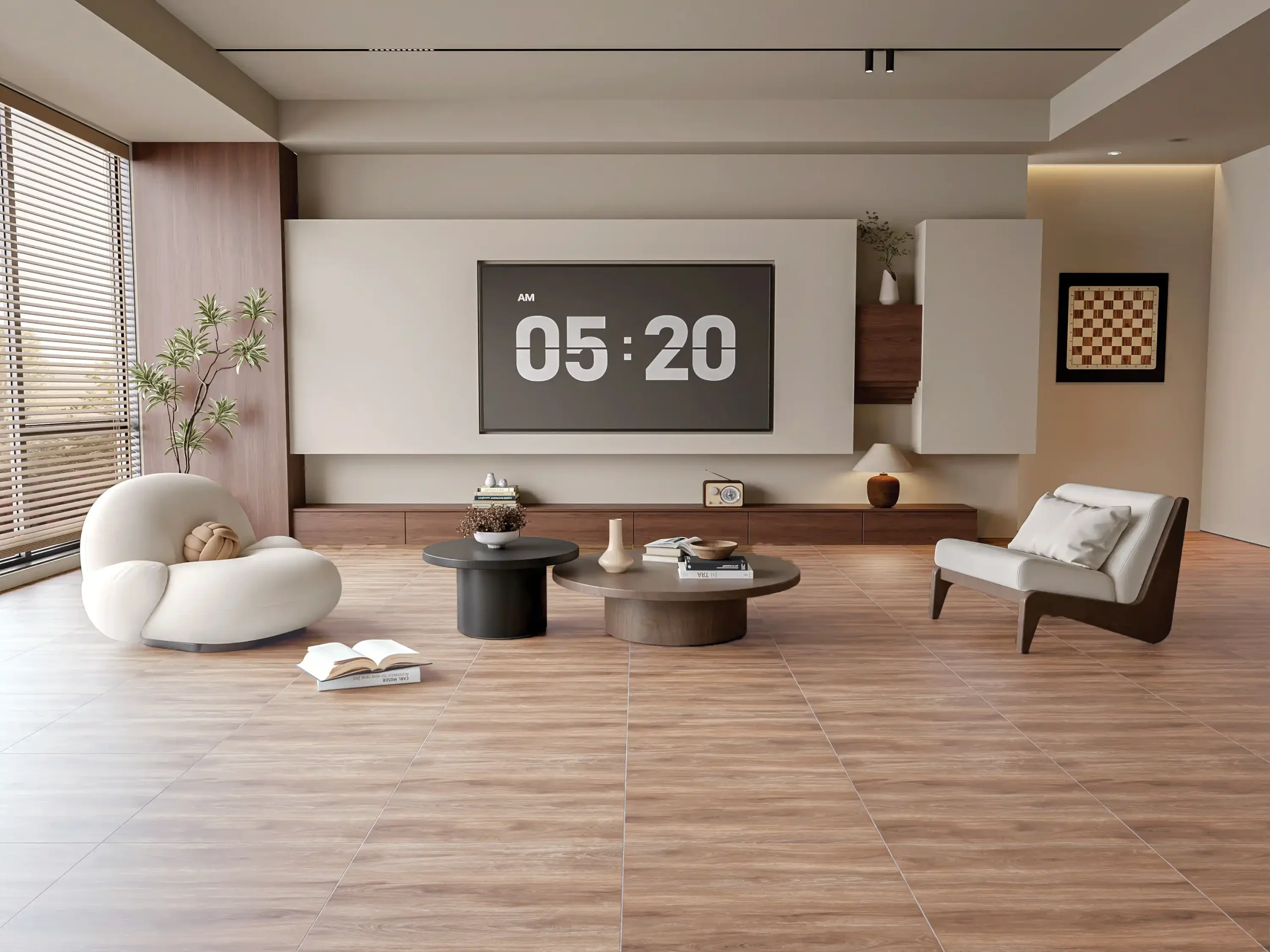 Hành lang lát gạch Travertine 9761 khổ 900×1800mm