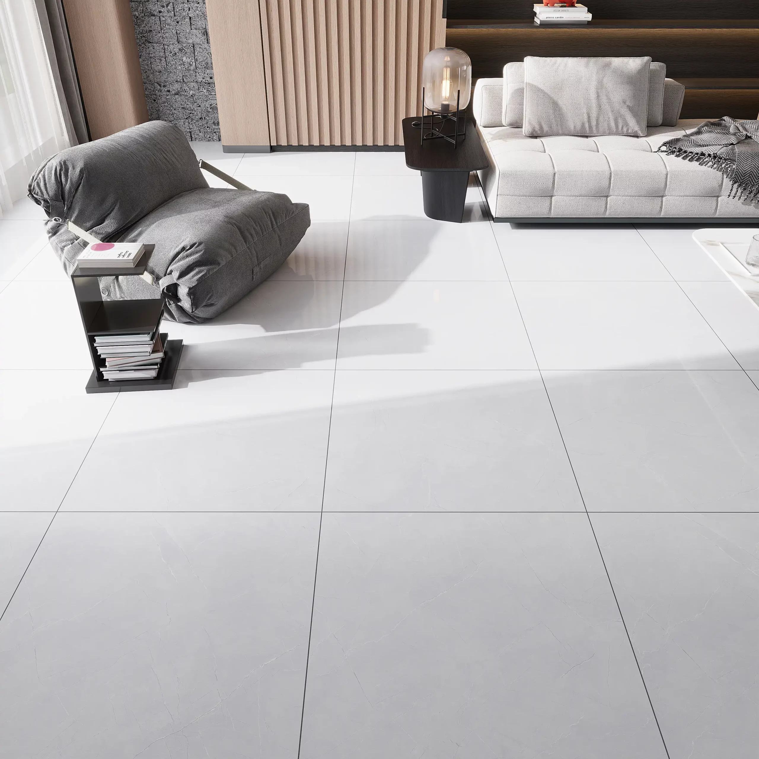 Hành lang lát gạch Travertine 9761 khổ 900×1800mm