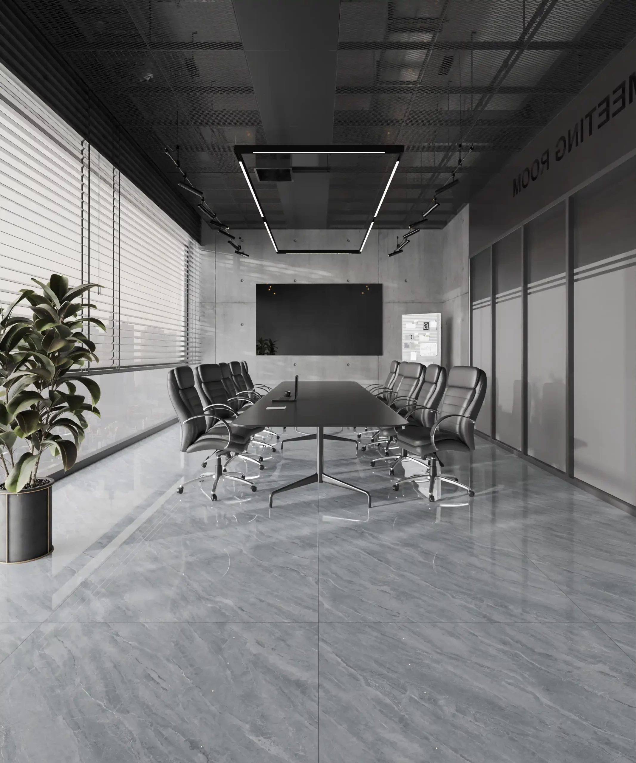 Hành lang lát gạch Travertine 9761 khổ 900×1800mm